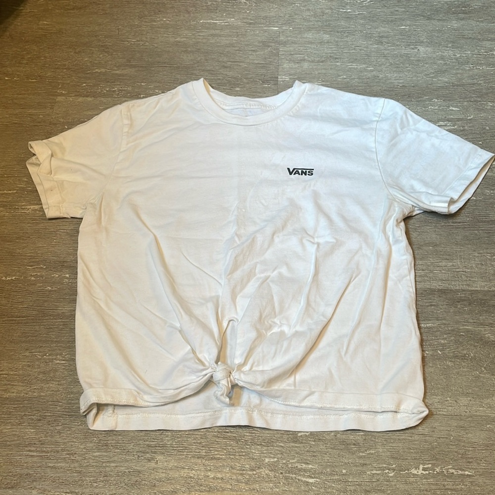 Womens Vans Tie Knot Short Sleeve T-Shirt